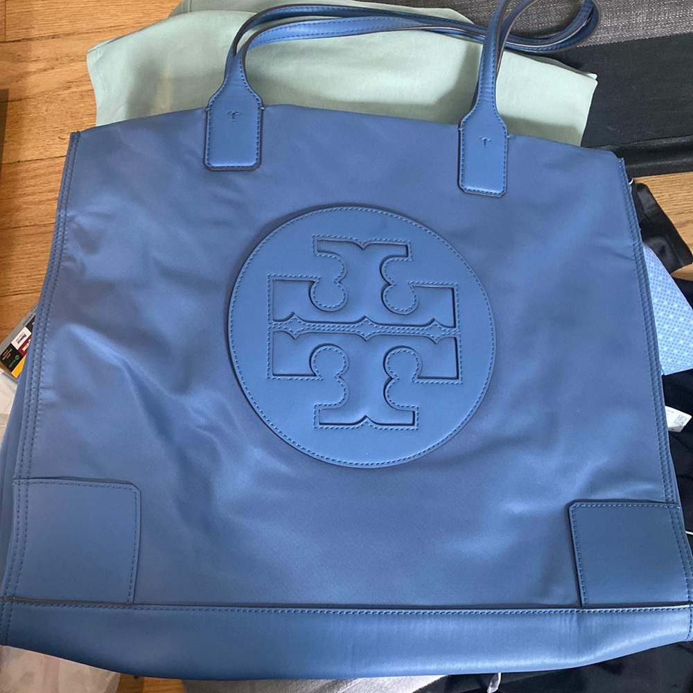 Blue Tory Burch tote bag